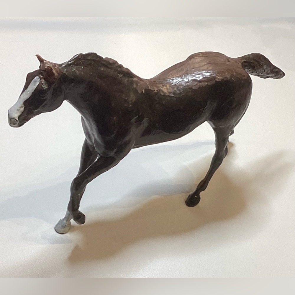 Vintage Breyer Molding Co. Brown Horse Model Plastic Horse 7" Reeves Painted